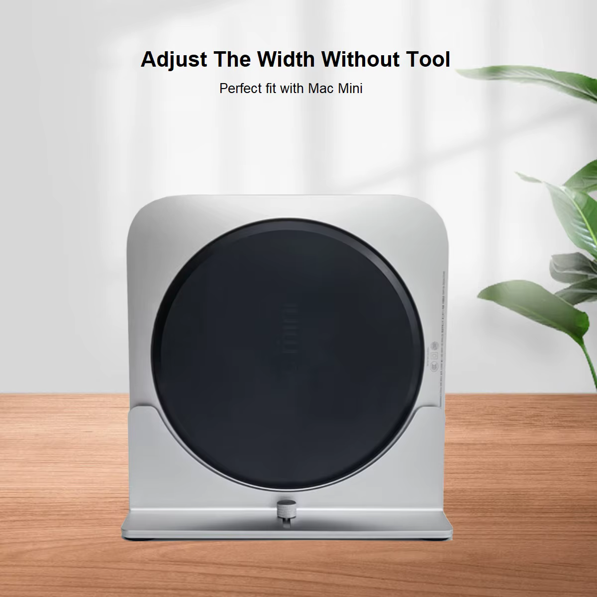 Support pour Mac Mini, réglable sans outils, en aluminium, largeur réglable de 10 à 52 mm, compatible avec Mini M2 et tous les ordinateurs portables