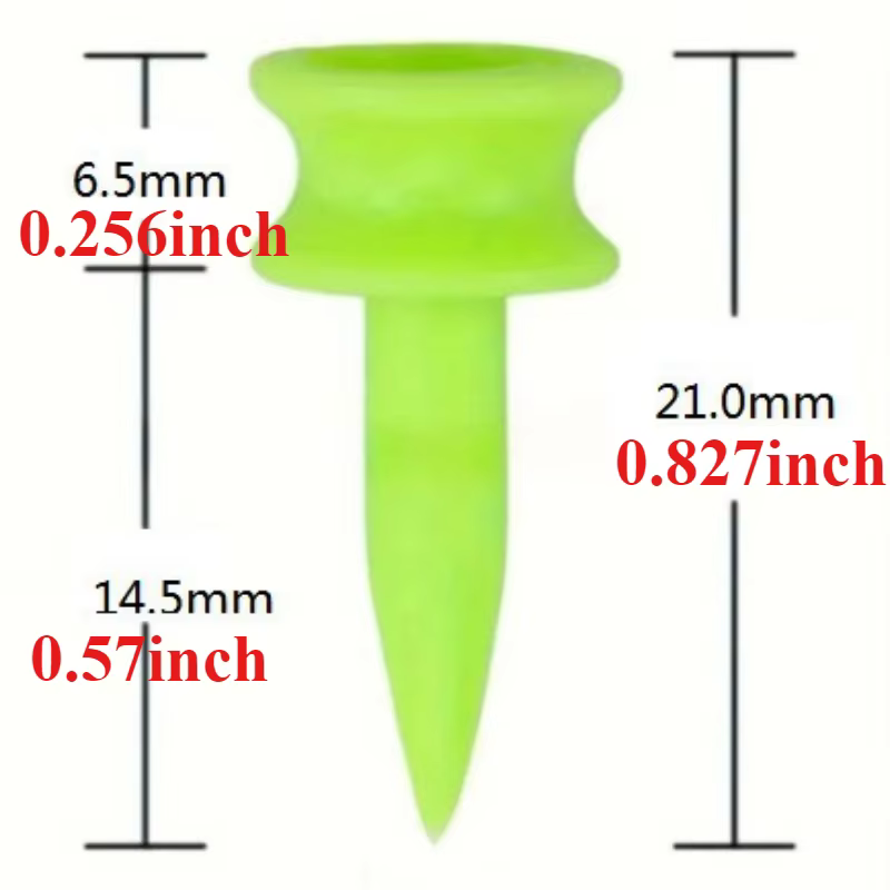 Tees de golf verts, accessoires pour golfeurs, tees de golf en plastique, parfaits pour lancer la balle, accessoires pour activités de plein air