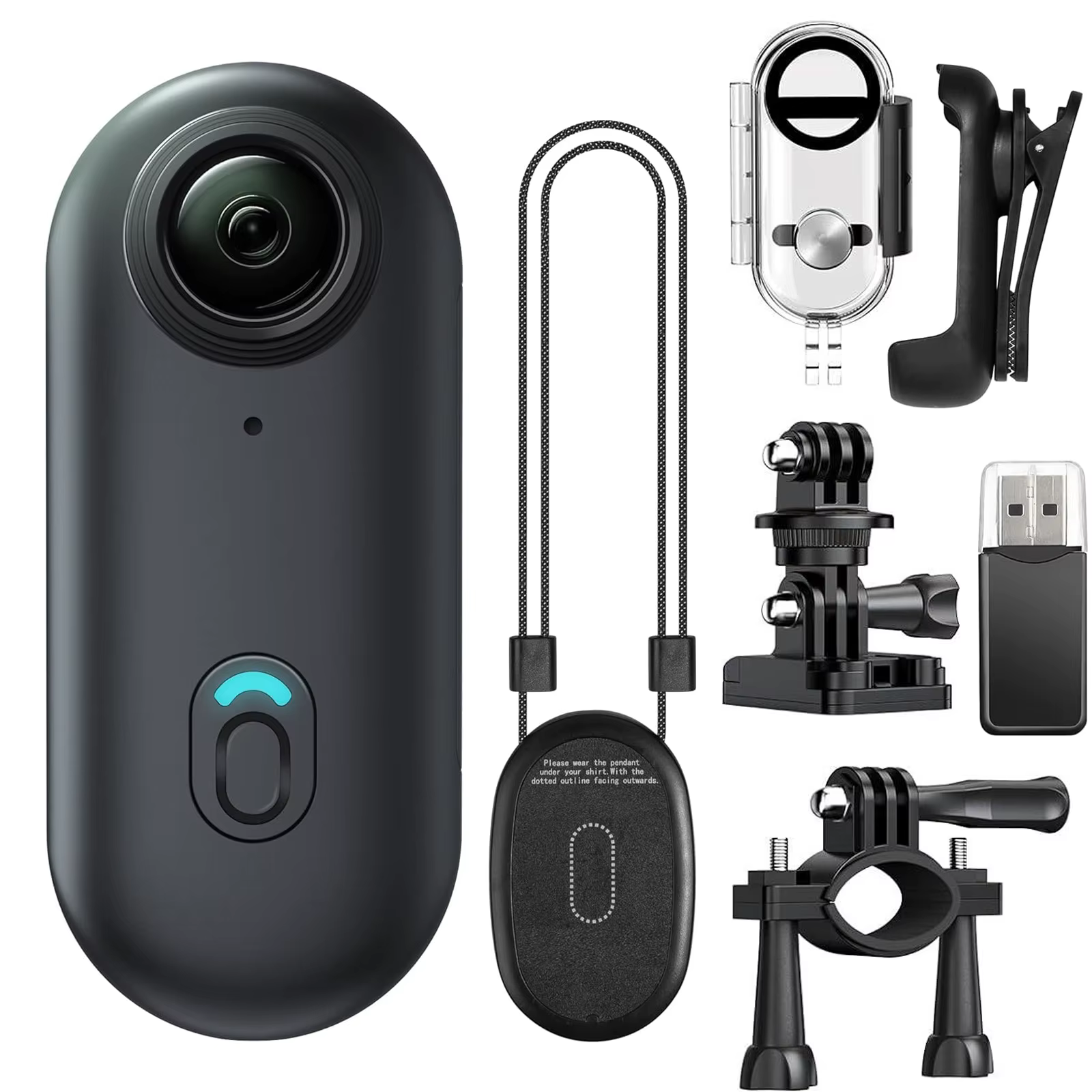 Mini caméra de poche 4K, portable, magnétique, avec coque étanche, WiFi, pour vélo, compatible pour le cyclisme décontracté, Vlog, usage domestique