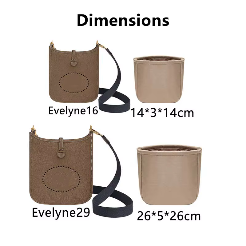 Insert organisateur de sac pour Evelyne 16 29 mini femmes, sac en nylon durable, sac de support, accessoires
