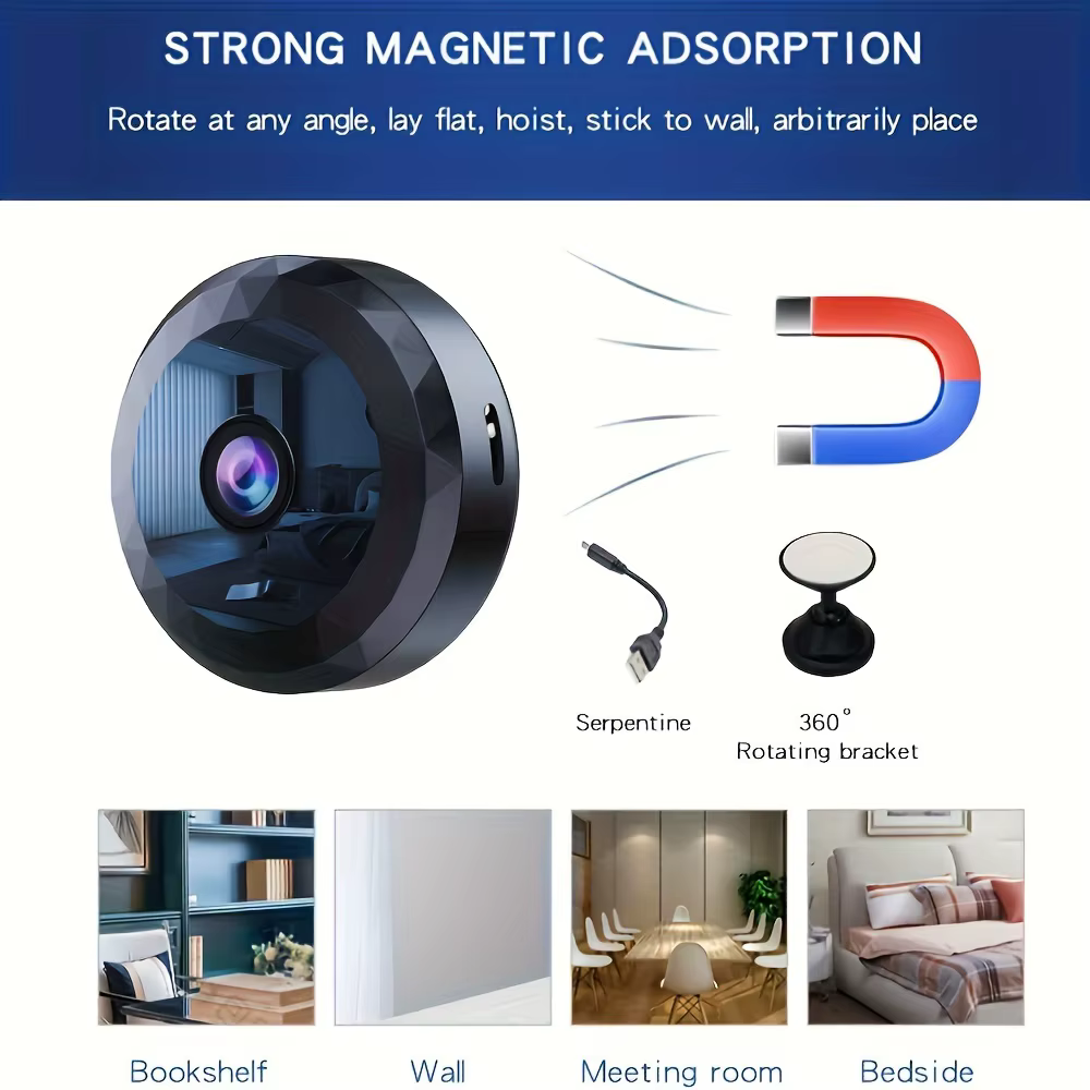 Mini caméra WiFi 1080P HD Caméra de sécurité sans fil Protection de sécurité Surveillance vidéo vocale Version nocturne Caméscope 2025 Nouveau