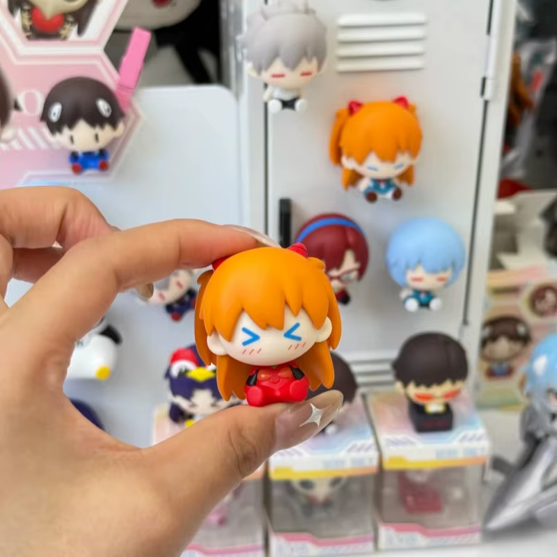 Eva néon Genesis Evangelion Pop Mart Super Mini Figurine boîte aveugle aimant de réfrigérateur magnétique décoration de bureau cadeau de noël