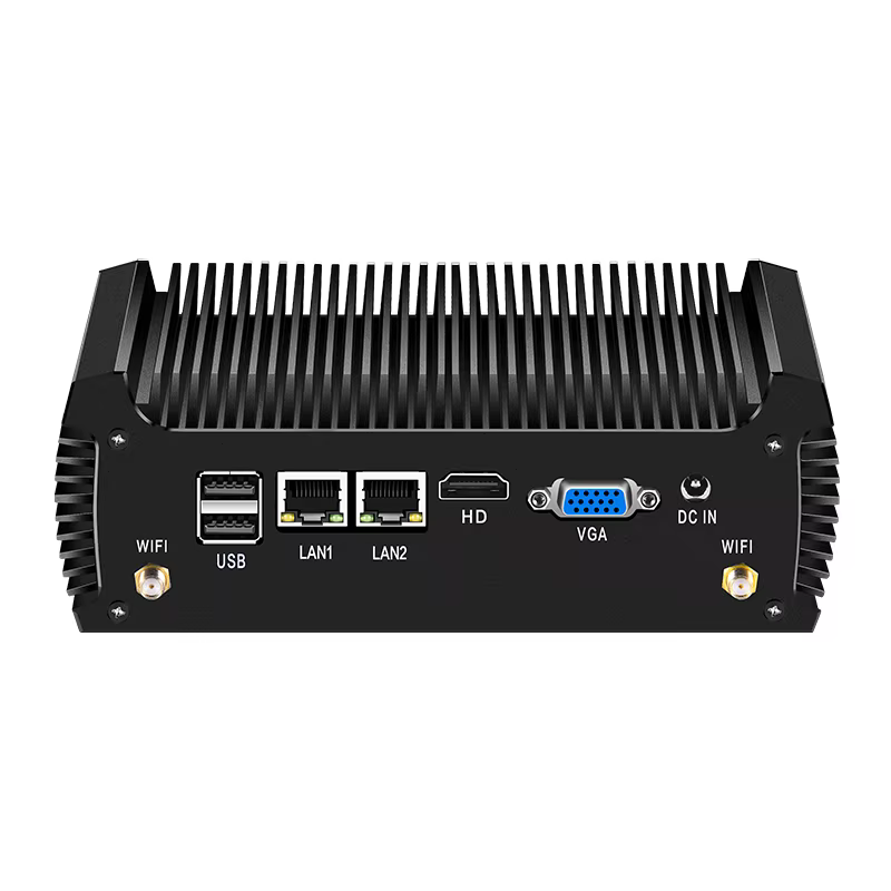 Mini PC industriel sans ventilateur Intel I3-8130U I5-8250U 2x DB9 RS232 RS485 2x LAN 6x USB Mini PCIe GPIO WiFi 4G LTE Win10/11 Linux