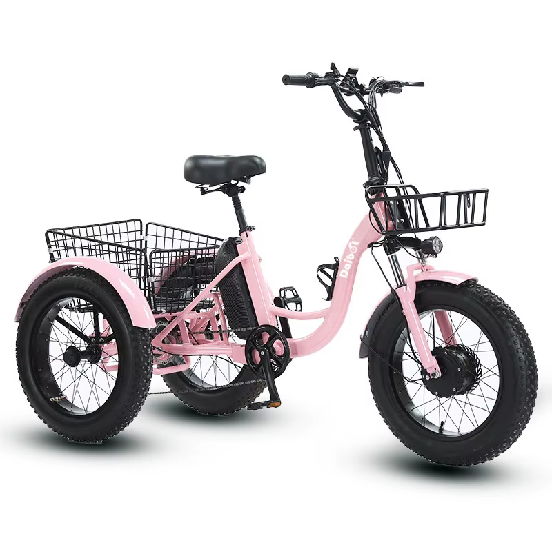 Tricycle électrique à trois roues pour adultes, mini voiture, véhicule cargo, gros vélo, vélo électrique pour femmes et hommes, batterie perfective, 48V, 500W