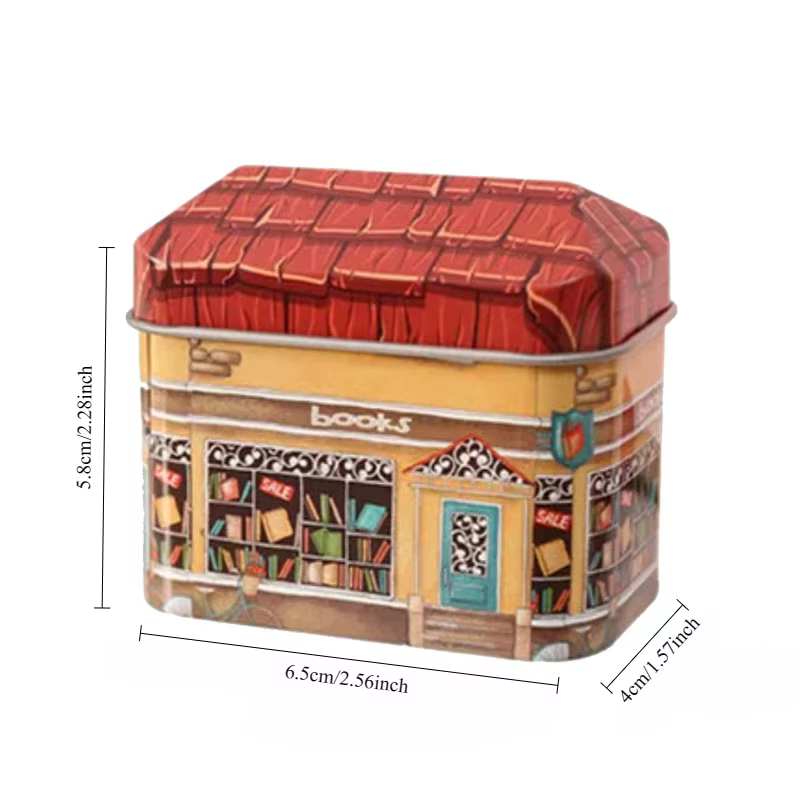 Boîte de rangement de sceau de petite maison pour enfants, 18 boîtes, mini magasin, design, objets de collection, bonbons, chocolat, récipient, petit emballage, cadeaux pour filles