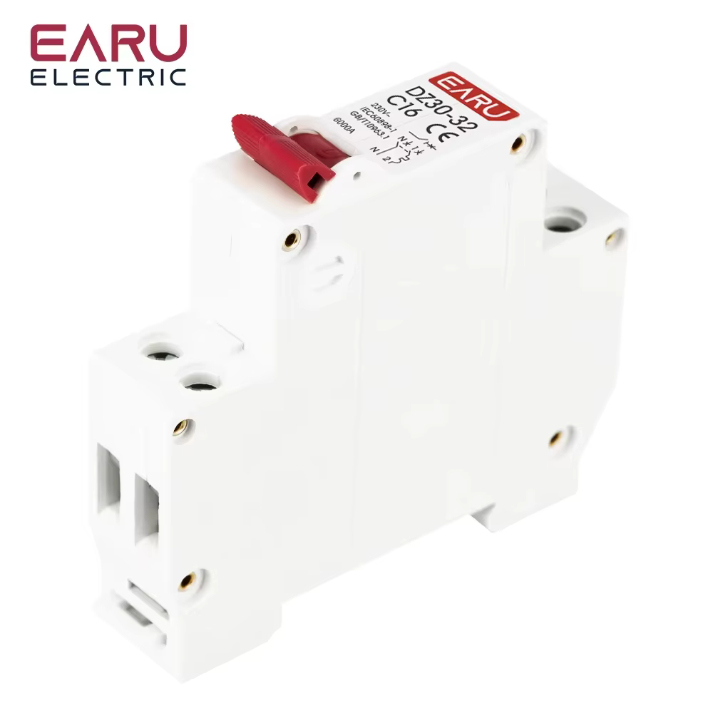 Mini disjoncteur DZ30-32 DPN 1P + N MCB 6A 10A 16A 20A 25A 32A, montage sur Rail Din, découpe Miniature, interrupteur d'air domestique, OEM bricolage
