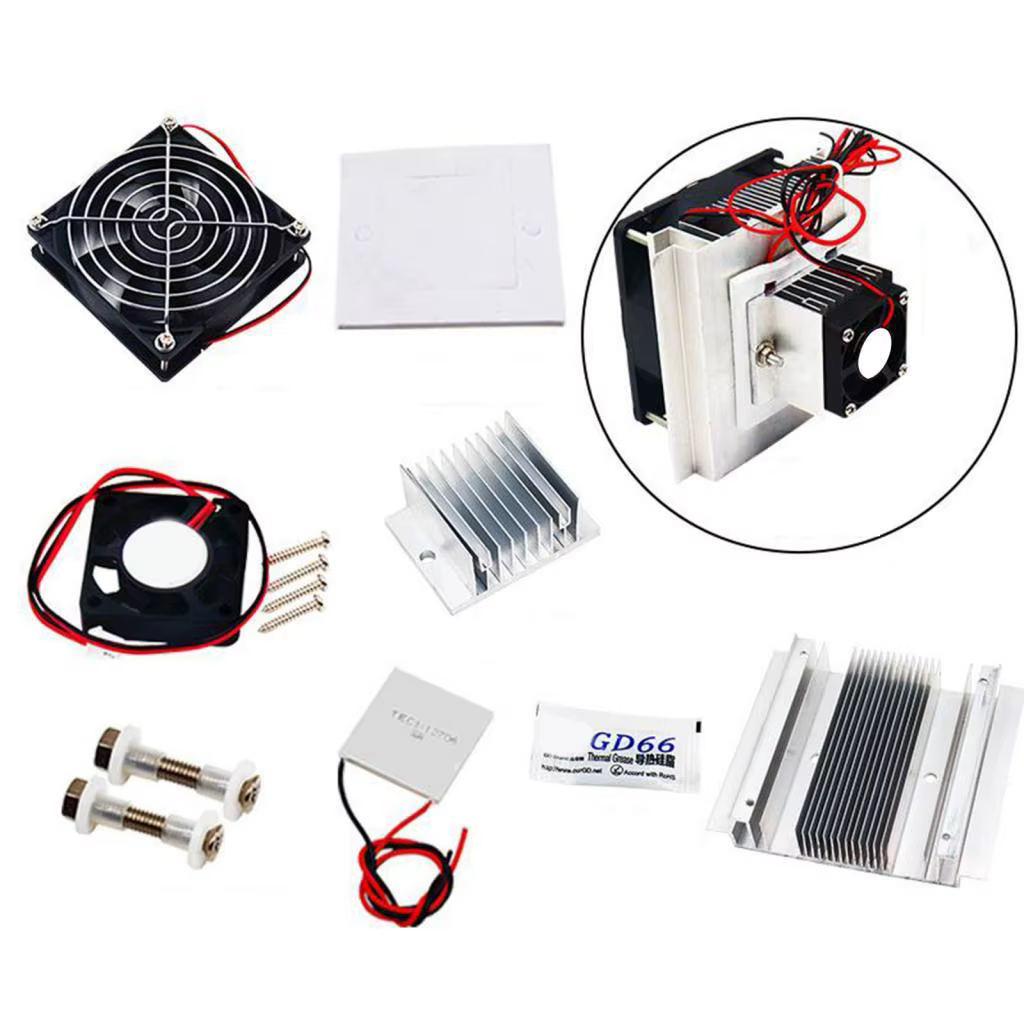 Mini climatiseur haute performance, mini réfrigérateur DIY avec ventilateur, kit de module dissipateur thermique premium, DC 12V pour le refroidissement des petits espaces