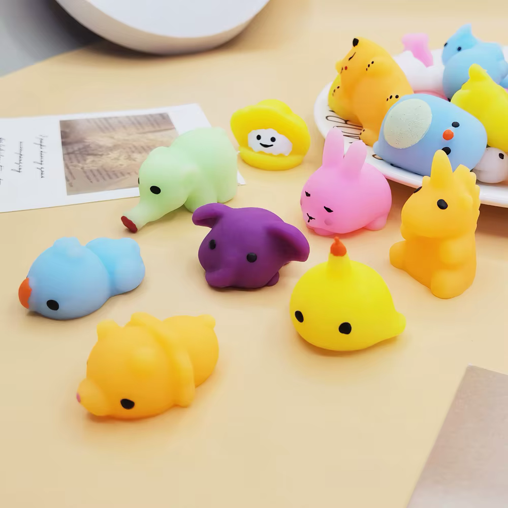 24 pièces Mini Kawaii Squishies Mochi anti-Stress jouets d'anxiété jouet Squishy cadeaux de fête pour enfants remplissage de panier avec boîte de rangement