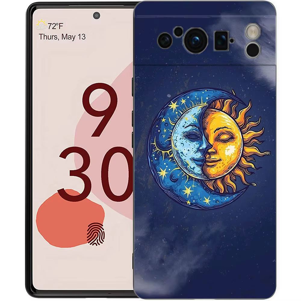 Starlit ciel planète espace art pour Google Pixel 8 Pro coque de téléphone Pixel 9 Pro XL coque en TPU Pixel 8 Pro 8A 7A 7 6A 6 Pro couverture noire