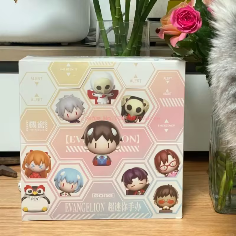 Eva néon Genesis Evangelion Pop Mart Super Mini Figurine boîte aveugle aimant de réfrigérateur magnétique décoration de bureau cadeau de noël