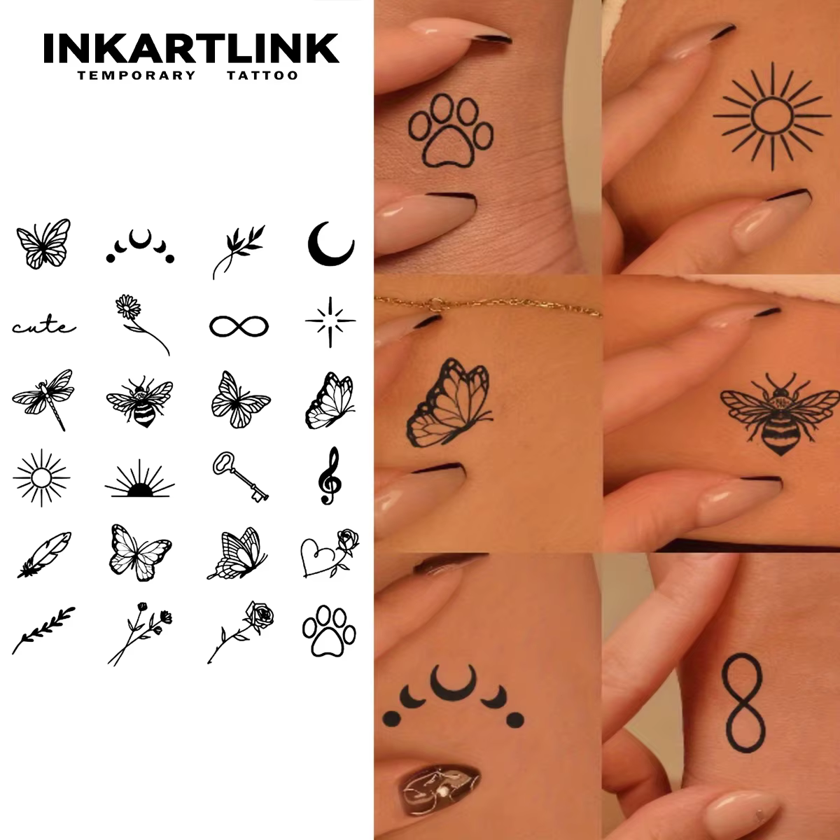 Mini tatouage temporaire à motif, dure jusqu'à 15 jours, autocollant semi-permanent magique étanche, nouvelle technologie.