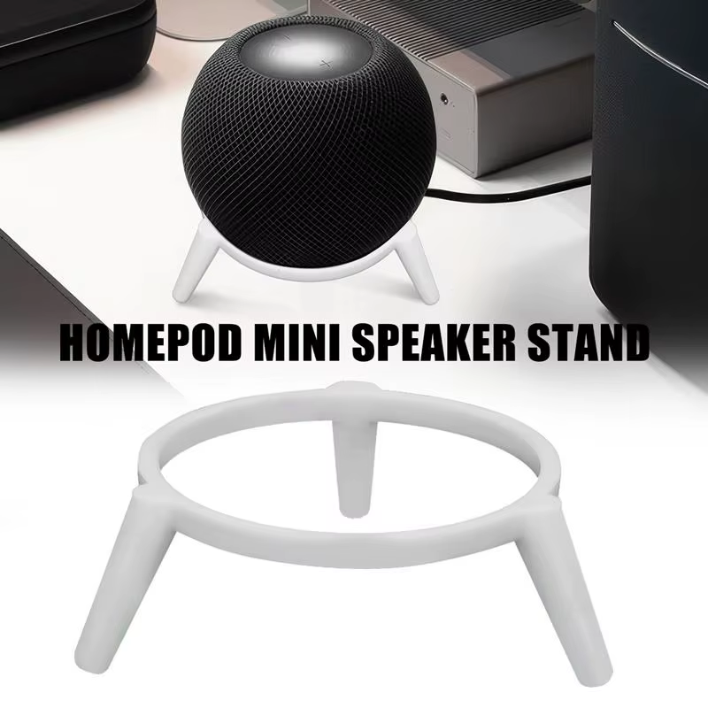 Support de protection pour HomePod Mini, support en plastique anti-vibration, base trépied, support d'enceinte pour bureau