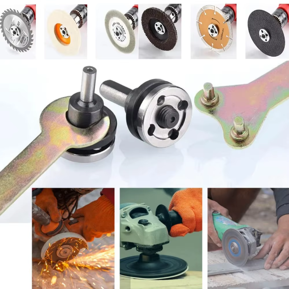 Adaptateur de tige de connexion pour perceuse électrique 10 mm vers meuleuse d'angle, ensemble d'adaptateurs pour disques de meulage et de coupe, accessoire pour outil électrique