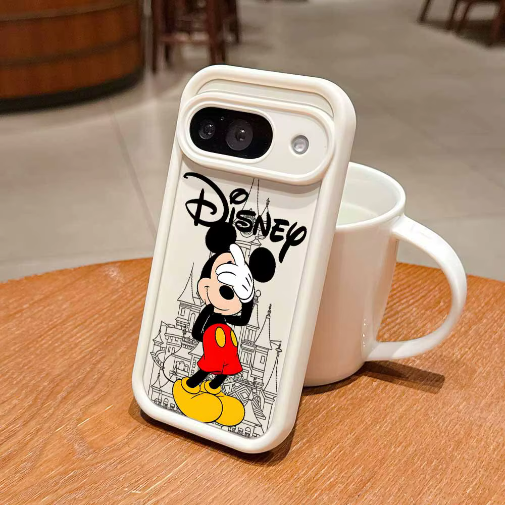 Coque Disney Mickey et Minnie pour Google Pixel 10 9A 9 8A 8 7A 7 Pro XL, avec cordon, en Silicone souple et Cool
