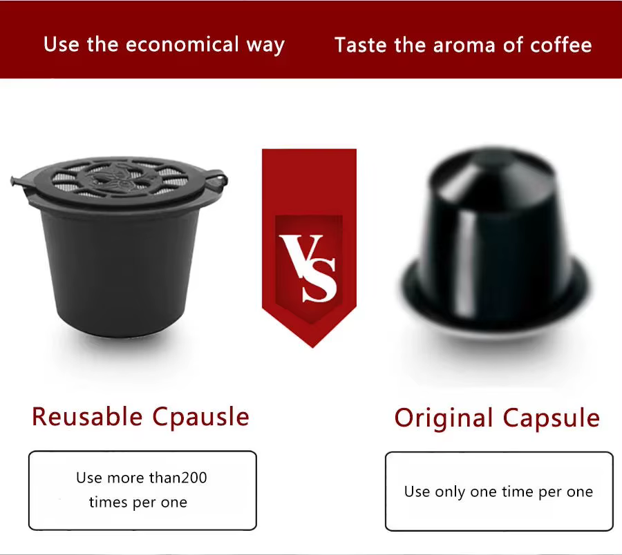 Capsule de café Nespresso rechargeable et réutilisable, dosettes Nespresso réutilisables avec une cuillère et une brosse, accessoires de café