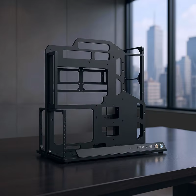 Boîtier Mini ITX en aluminium, châssis d'ordinateur MATX avec poignée, verre trempé, boîtier PC de jeu SFF, boîtier de bureau DIY pour les joueurs