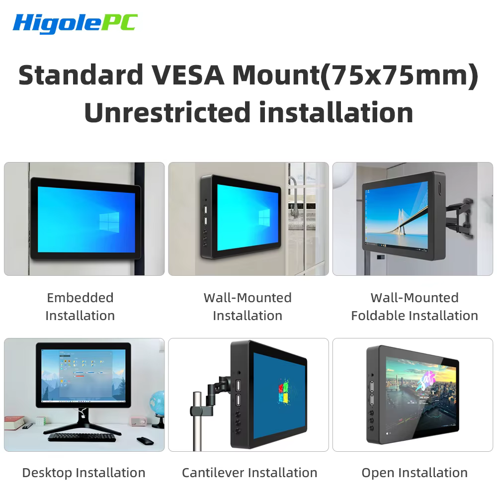 Higole F3APL 8 ''Mini PC sans ventilateur Intel J3455 Windows 10 WiFi5 4GB 64GB 2340mAh avec écran 4K ordinateur portable ordinateur de bureau Mini ordinateurs