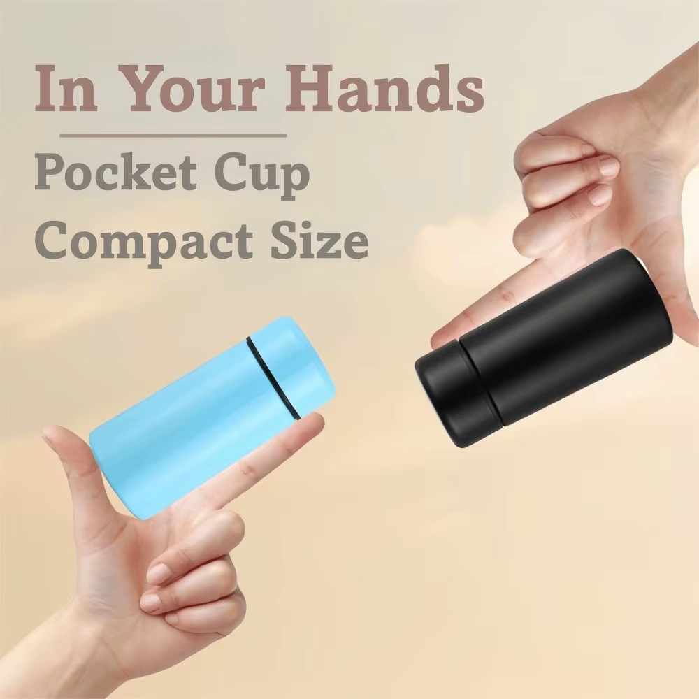 Mini tasse Thermos pratique en acier inoxydable, Thermos de poche Portable, capacité de 160ml, tasse d'eau compacte pour café et eau