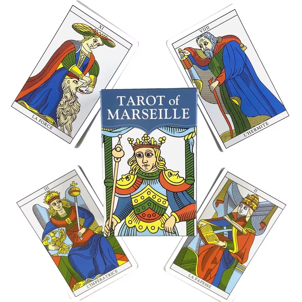 Jeu de cartes Tarot de Marseille, Mini taille 9x6cm, 78 pièces, jeu de fête, prophétie révélatrice de Fortune, cartes Oracle