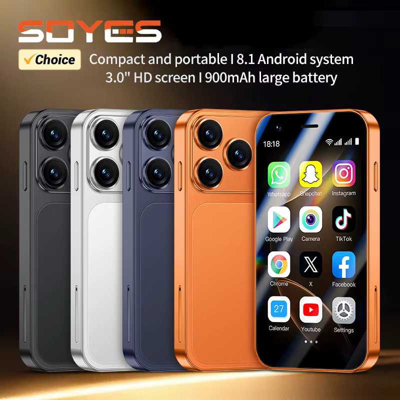SOYES A17 Mini téléphone intelligent Android8.1 3.0 pouces 2GB RAM 16GB ROM double SIM veille jouer magasin 3G petit téléphone