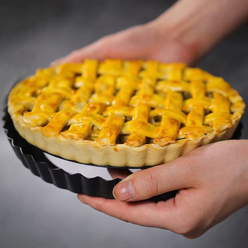 Moule de cuisson antiadhésif pour tarte, 1 pièce, fond amovible, libération facile, 4/6/8/9 pouces, en forme de fleur, poêle à tarte, cuisine, fourniture de cuisson à domicile ZYF