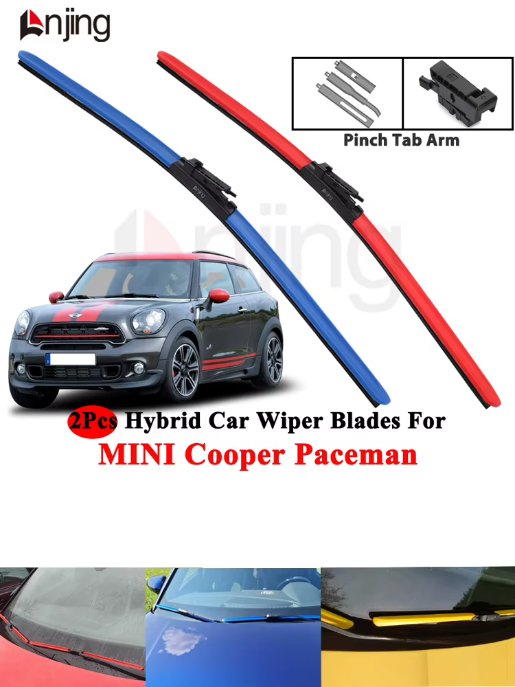 Balais d'essuie-glace colorés LNJING pour BMW Mini Cooper Paceman R61 2012-2016