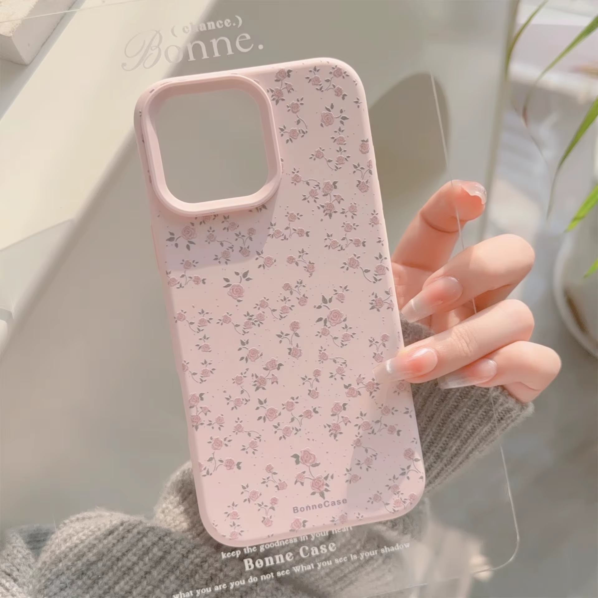 Coque de téléphone Rose Fleurie Fraîche en TPU, Housse de Protection Souple pour iPhone 17 11 12 13 14 15 16 Pro Max 16 Plus 17 Air Candy Fundas