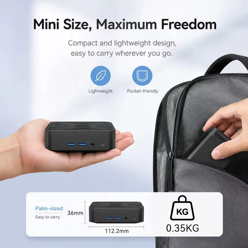 Nouveau Mini PC Portable 2026 Intel Core N150, 16 Go de RAM, SSD 1 To/2 To, Ethernet 1000M, PC de Jeu Gamer de Bureau, Vente Flash