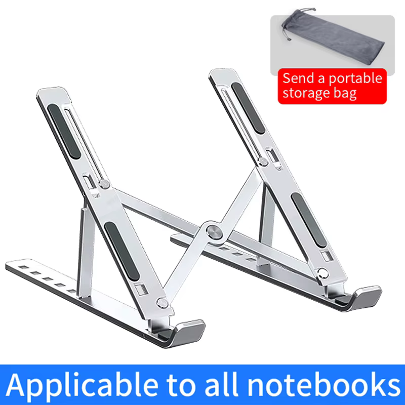 Support d'ordinateur Portable en alliage d'aluminium, réglable et pliable, pour ordinateur Portable, support de levage et de refroidissement, antidérapant
