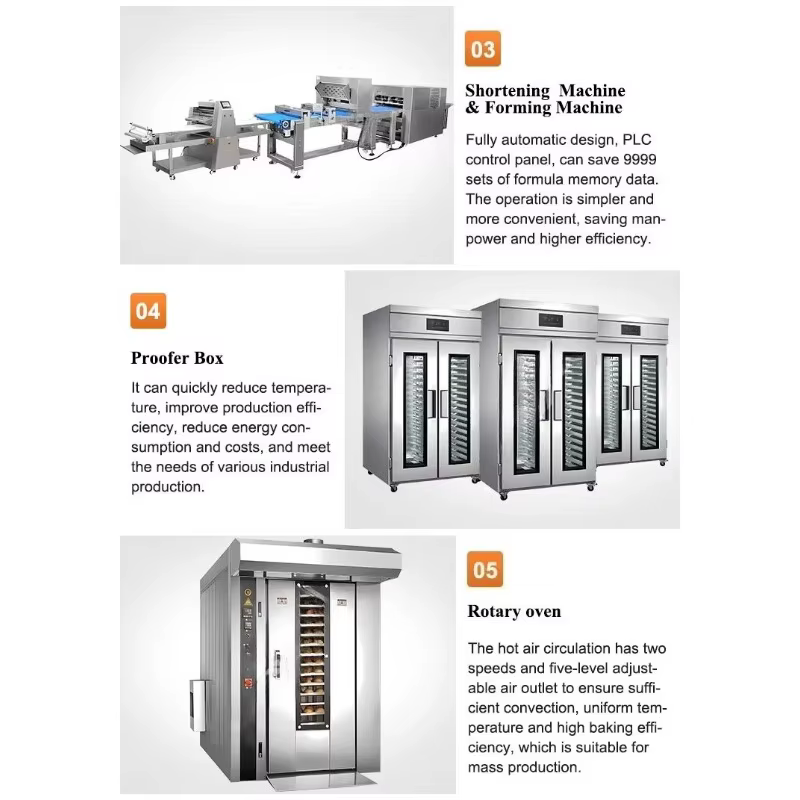 Ligne de production de croissants entièrement automatique pour usage commercial, petite machine à fabriquer du pain croissant