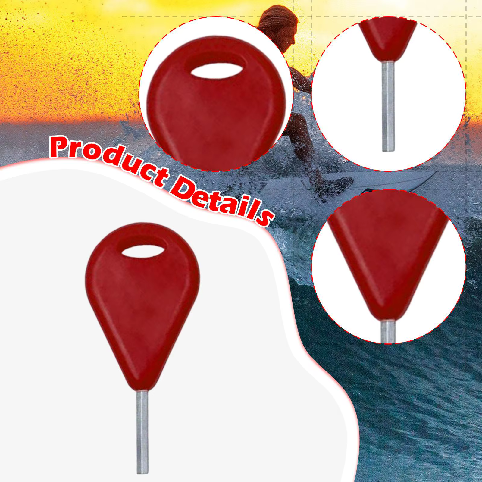 Accessoire de remplacement de clé d'aileron de Surf universel facile à utiliser pour les Sports nautiques en métal avec clé de poignée à vis sans tête clé d'aileron de planche de Surf