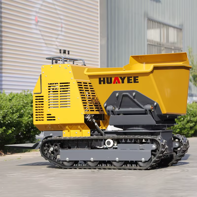 Mini-dumper sur chenilles personnalisable, livraison rapide, transporteur hydraulique diesel multifonctionnel, mini-dumper sur chenilles 500 kg