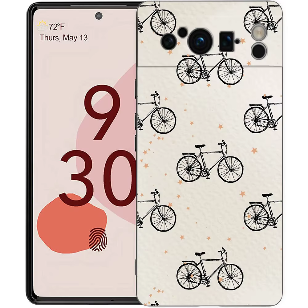 Coque de téléphone pour vélo de montagne, étui souple antichoc en TPU noir pour Google Pixel 9 8 7 6 Pro XL 8A 6A 7A 5G