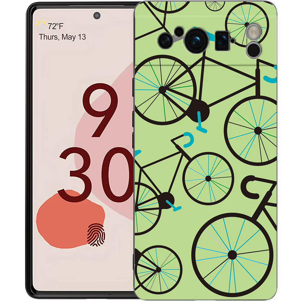 Coque de téléphone pour vélo de montagne, étui souple antichoc en TPU noir pour Google Pixel 9 8 7 6 Pro XL 8A 6A 7A 5G