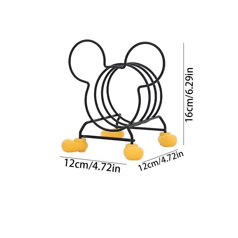 Support isolant pour cuisinière de cuisine, support de rangement de cuisine Mickey, support à bols, support à casseroles, porte-couverts, multifonctionnel, Styles en option