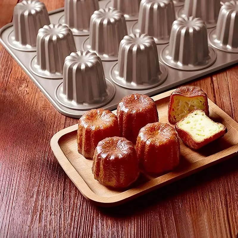 4/6/9/12 cavités Dessert crème ustensiles de cuisson antiadhésif en acier au carbone Canele moule gâteau Pan Canele moule outil de cuisson