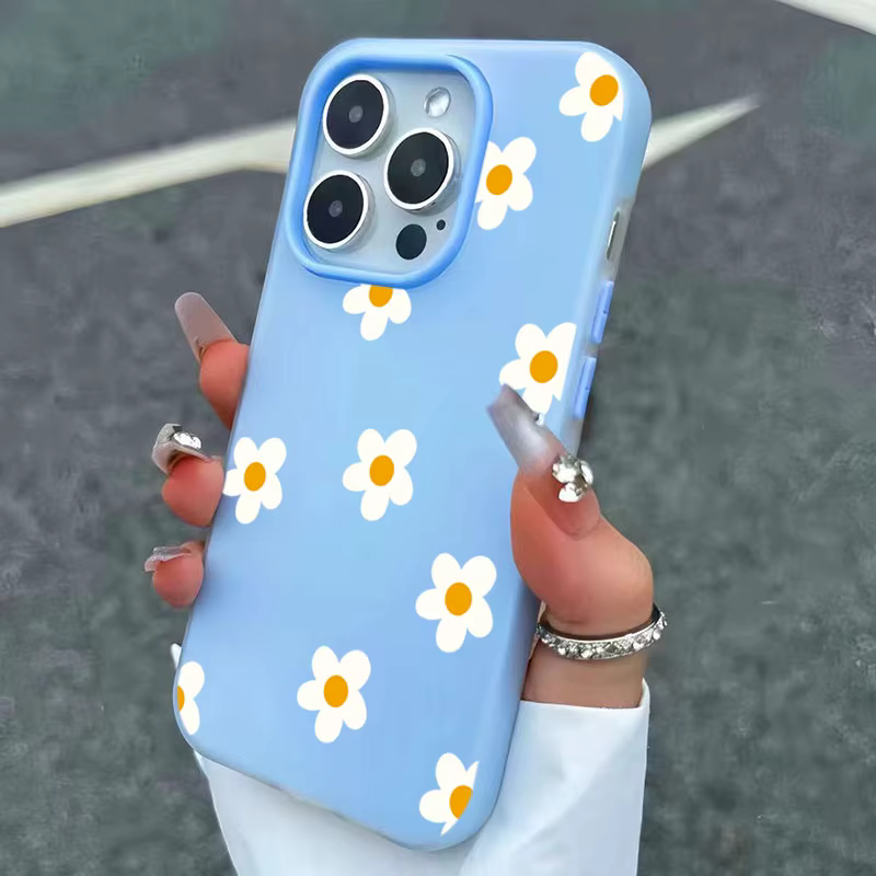 Coque mate 2 en 1 à motif de petite fleur d'oranger, étui pour iPhone 17 16 Pro Max Air 15 14 Plus 13 12 11 XS X XR 16Plus 16E