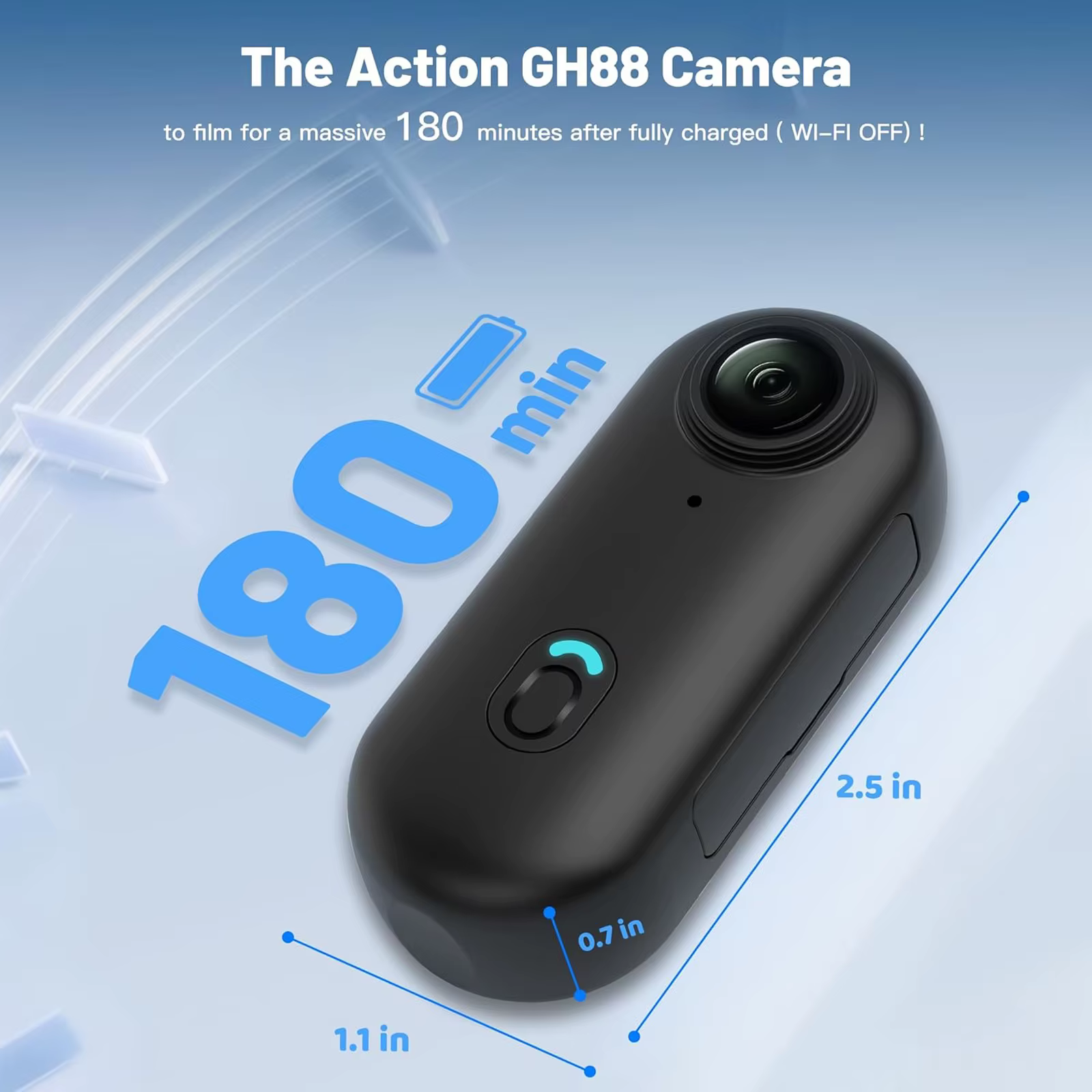 Mini caméra de poche 4K, portable, magnétique, avec coque étanche, WiFi, pour vélo, compatible pour le cyclisme décontracté, Vlog, usage domestique