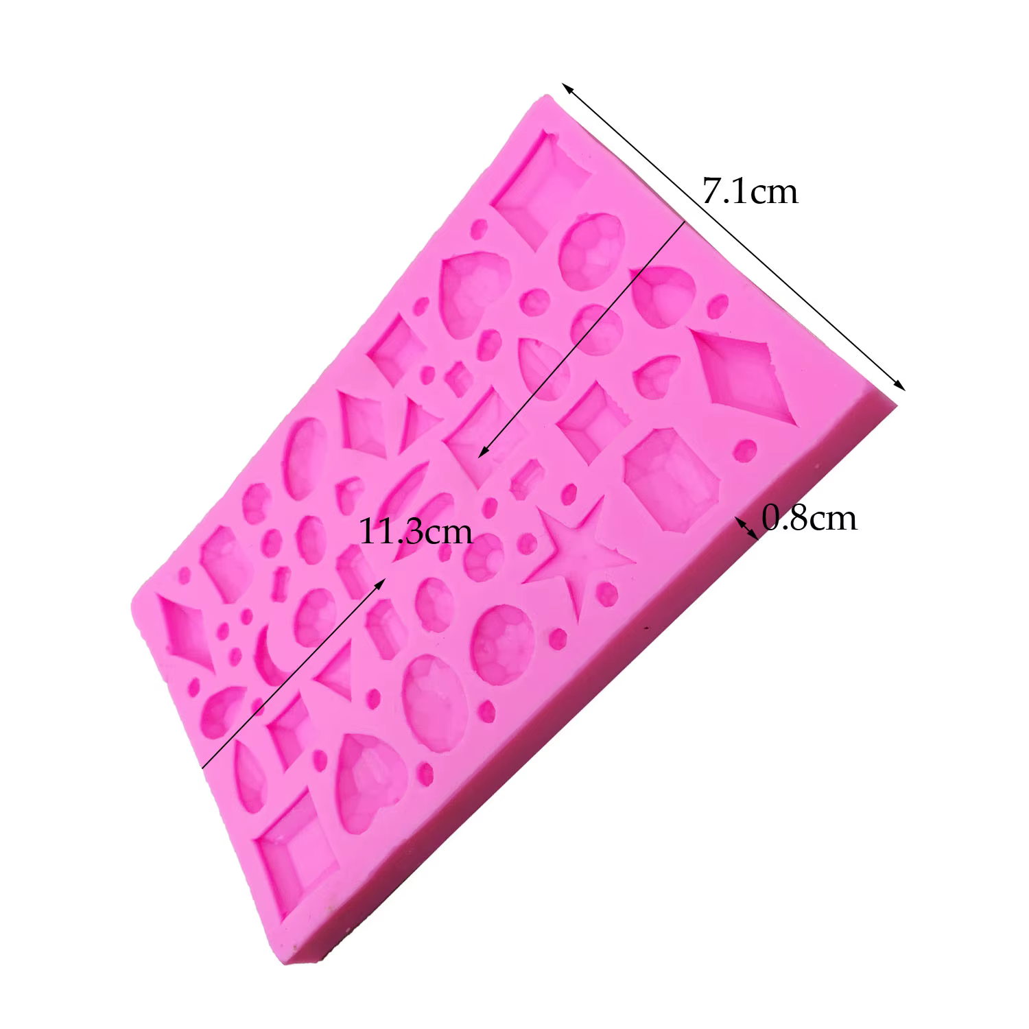 Moule de cuisson en silicone M0595, Mini gemme en forme de diamant, outils de décoration de gâteau fondant, chocolat, bonbons