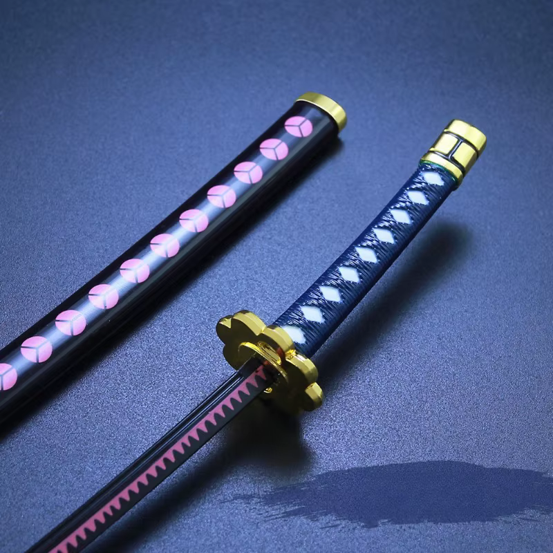 Katana en métal Roronoa Zoro de 25 cm, petit sabre, mini couteau ninja, One Piece, véritable katana japonais, sabre samouraï, jouet, cadeau anime
