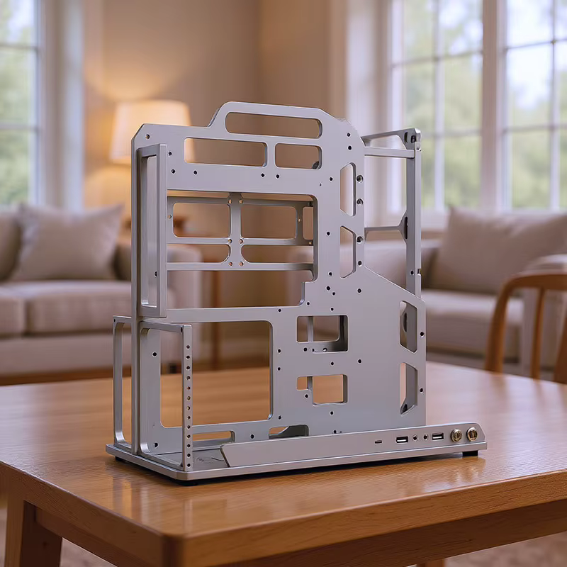 Boîtier Mini ITX en aluminium, châssis d'ordinateur MATX avec poignée, verre trempé, boîtier PC de jeu SFF, boîtier de bureau DIY pour les joueurs