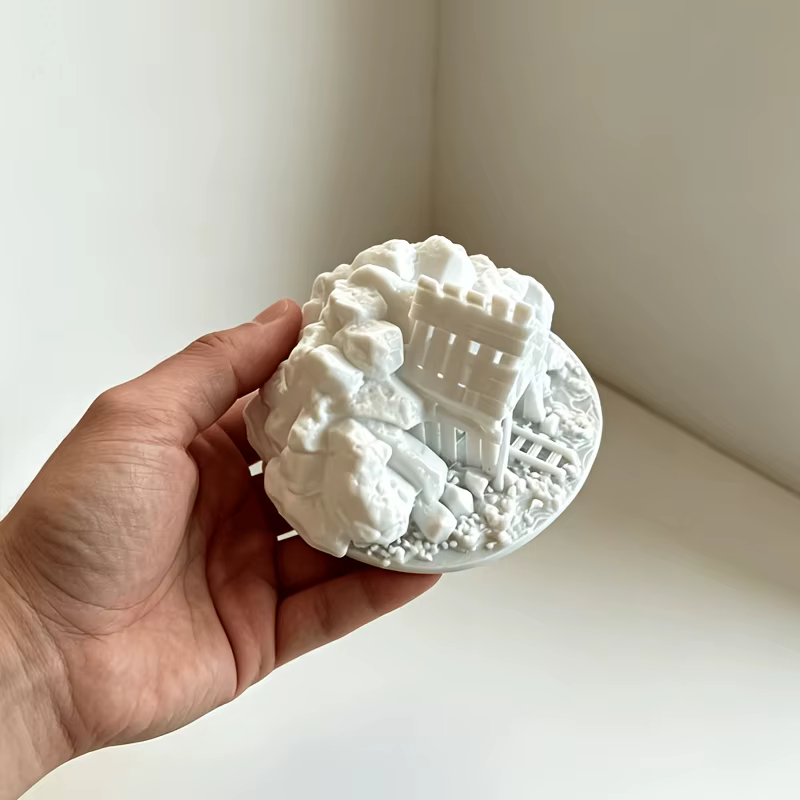 Terrain de mine détruite imprimé en 3D, entrées de mine en ruine, décorations de terrain de jeu de guerre miniature, ornements de terrain de jeu de table, modèle décoratif DIY