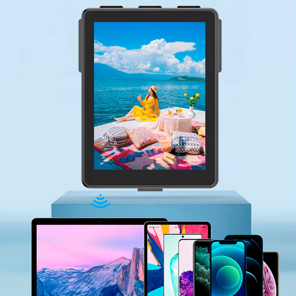 Mini écran portable pour selfie de smartphone, affichage pour caméra arrière de téléphone, moniteur sans fil pour selfie, vlog et diffusion en direct pour iPhone et téléphone Android