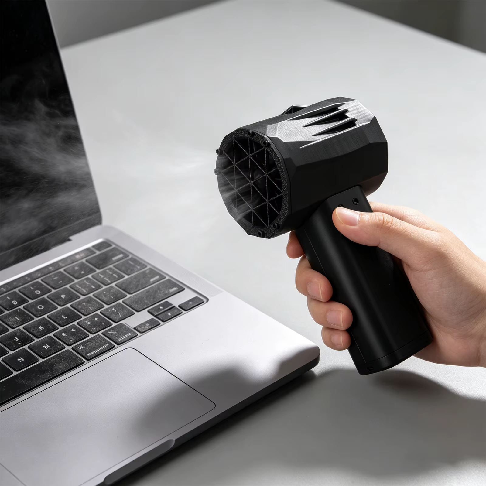 Mini ventilateur turbo puissant 16000mAh 750W, souffleur d'air pour voiture, souffleur de feuilles sans fil à 3 vitesses pour les voyages en plein air, les trajets quotidiens, la plage et les vacances
