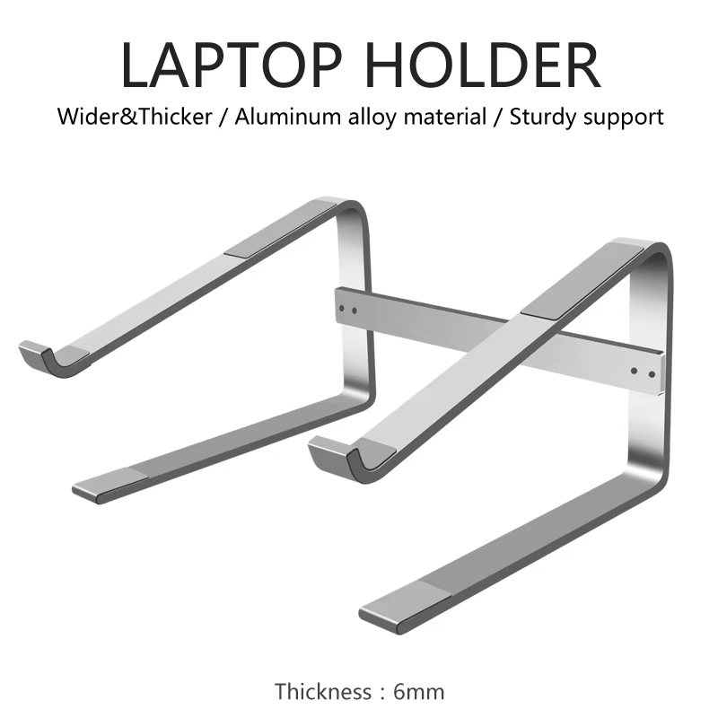 Support en aluminium pour ordinateur portable, poignées ergonomiques, support suréWeramovible pour ordinateur portable, accessoire pour Macbook Air, Mac PlePro, Dell, HP, Lenovo