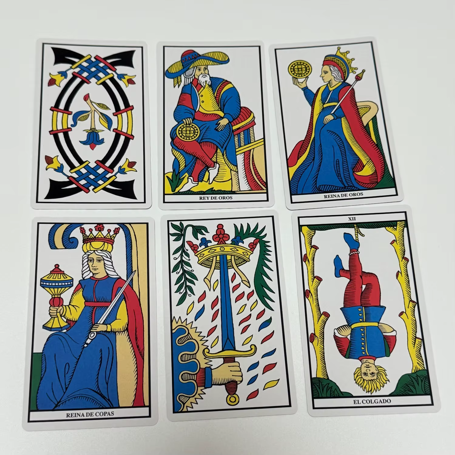 Le Tarot de Marseille, édition espagnole, jeu de cartes de tarot, 78 cartes, basé sur le système de Marseille