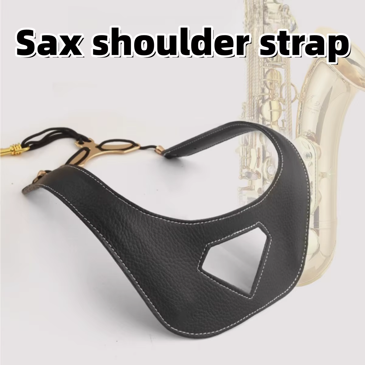 Miwayer Sax sangle de cou/longueur réglable en cuir Sax sangle d'épaule/pour accessoires d'instruments de musique Sax