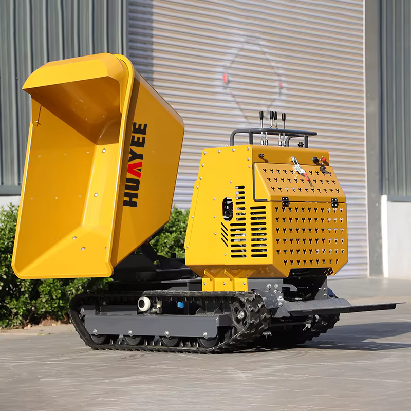 Mini-dumper sur chenilles personnalisable, livraison rapide, transporteur hydraulique diesel multifonctionnel, mini-dumper sur chenilles 500 kg