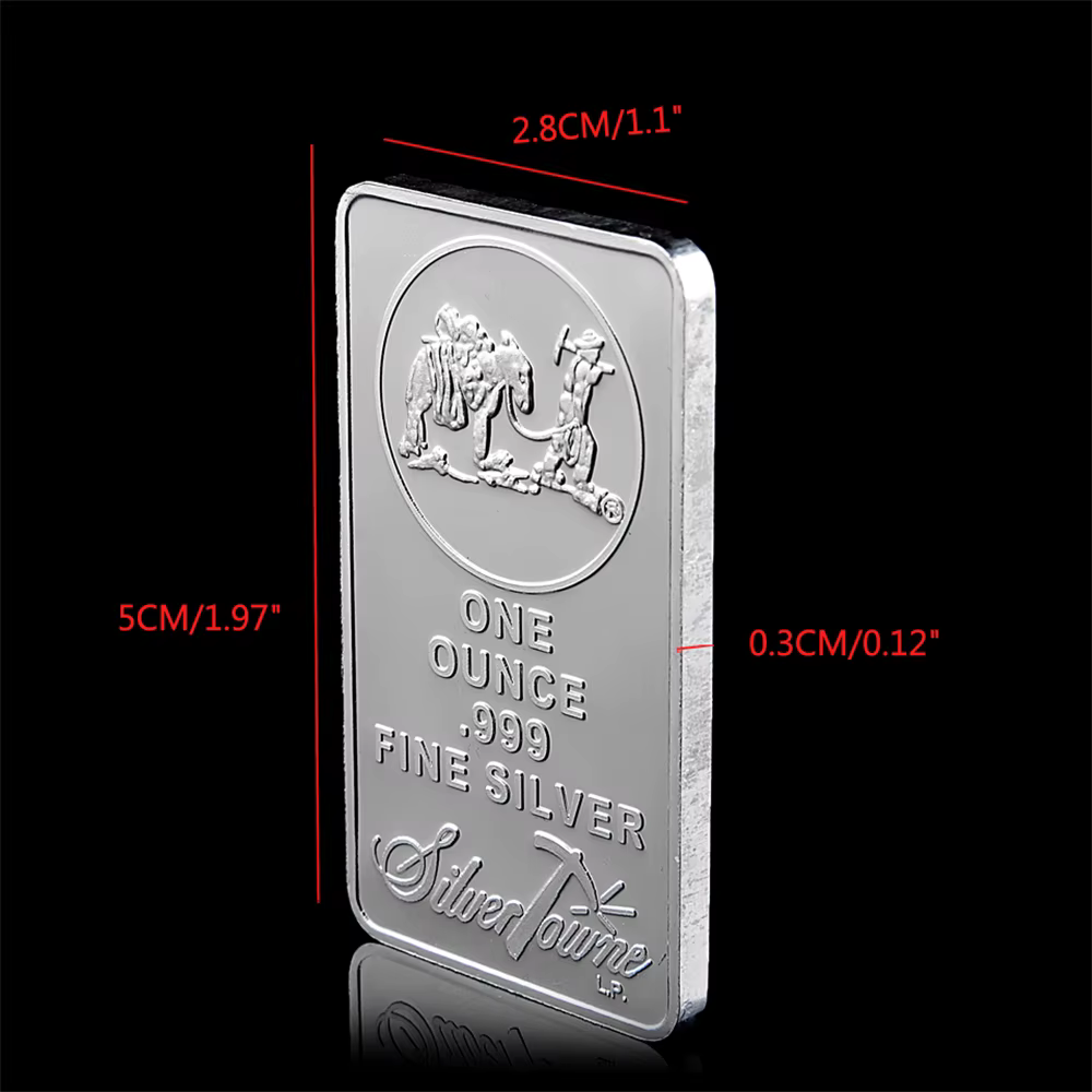 American Prospector 1OZ 999 valeur barre de lingots en argent fin pièce de monnaie en métal de l'union américaine à collectionner