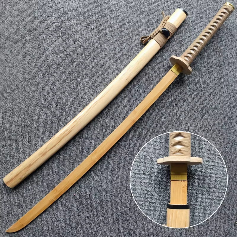 Épées Katana en bois de 103cm/40,56 pouces, accessoires de modèle de samouraï avec gaine, pratique de Cosplay, périphériques d'entraînement à collectionner, jouet d'extérieur